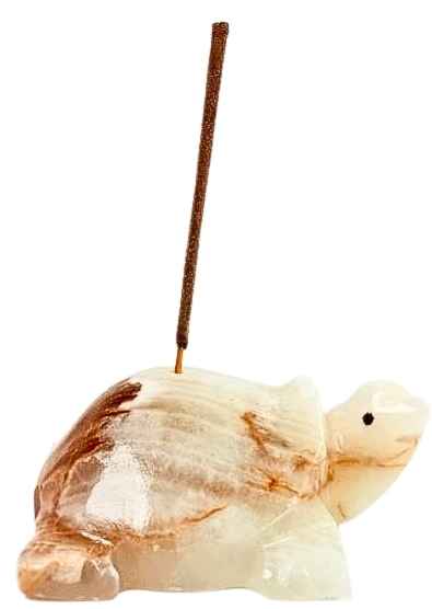 Onyx Turtle Incense Holder - 8x6cm